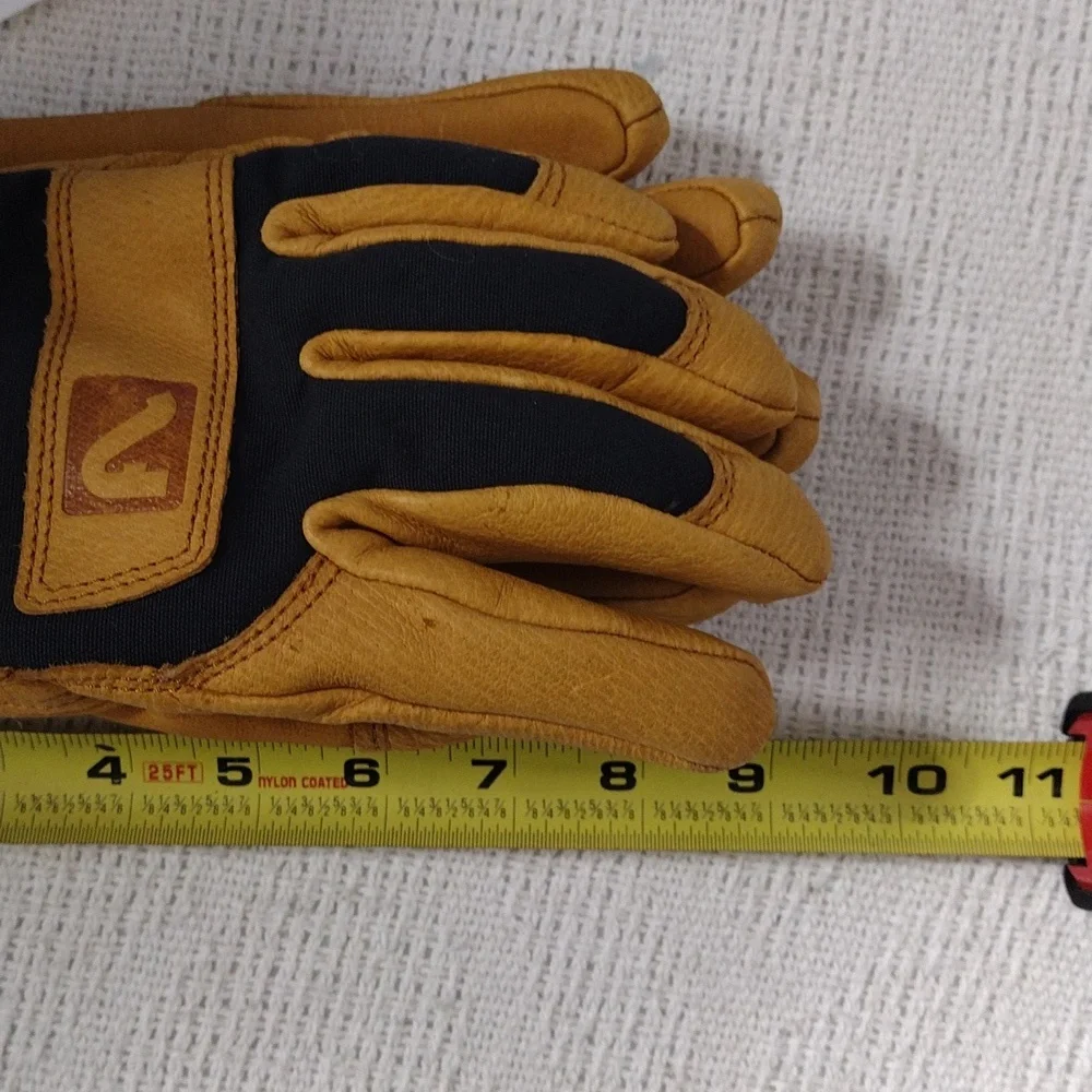 NWT Flylow Magarac Glove Leather Natural/Black Mens Work Gloves Size XS - Picture 6 of 7